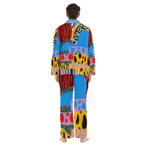 ABEILLE CREATIONS- Makena Design – Men’s Long Sleeve Pajama 2-Piece Set