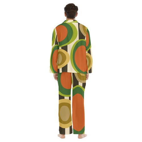 ABEILLE CREATIONS- Kofi Design – Men’s Long Sleeve Pajama 2-Piece Set